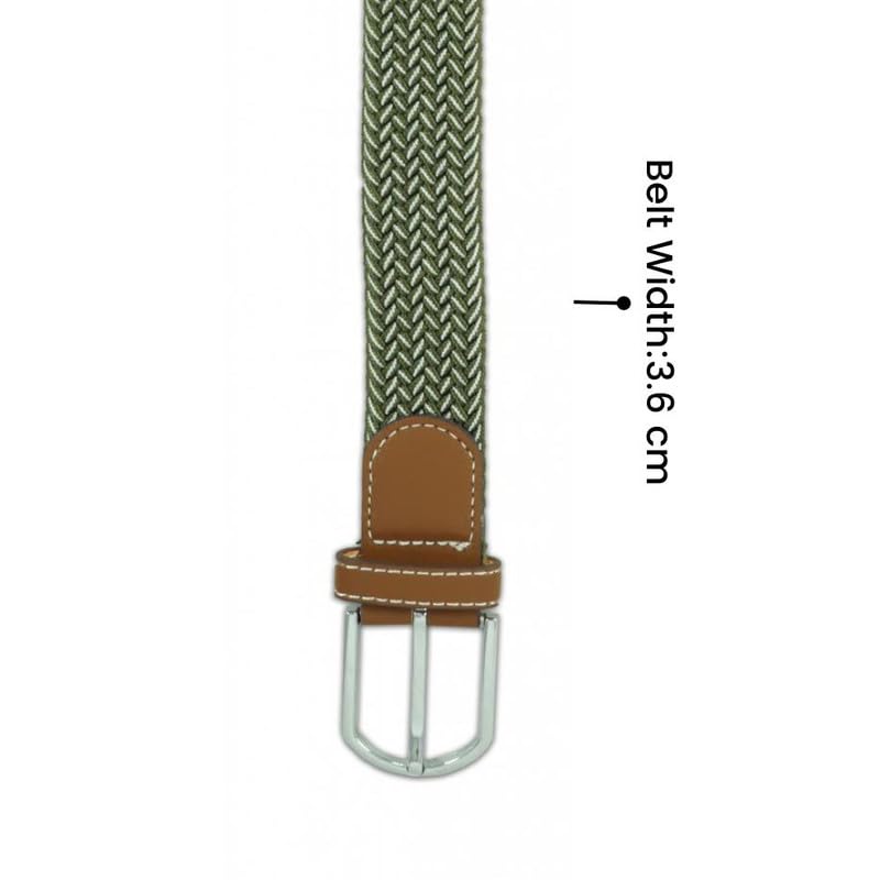 Image of The Tie Hub Unisex Stretchable Woven Fabric Belt | Adjustable, Hole-Free Design | Fits Up to 40 Inches Waist | Perfect for Casual & Formal Wear