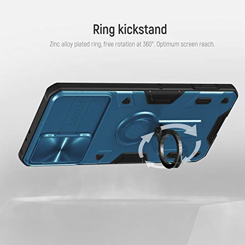 Image of Nillkin for Samsung Galaxy S21 Plus case 6.7 inch, Kickstand Slide Camera Protection Cover for Samsung Galaxy S21 Plus 5G Case Shockproof Anti-Slip Rugged Heavy Duty Protection case S21+ Blue