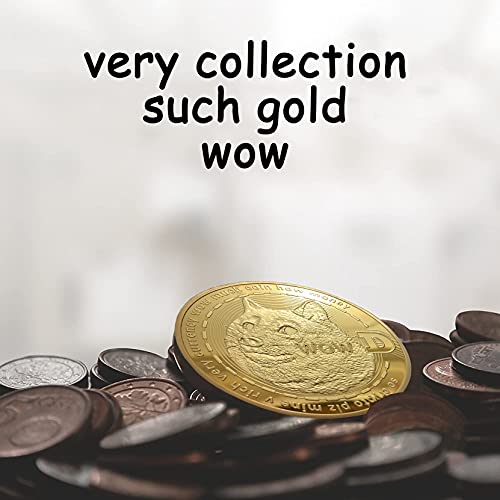 physical dogecoin plated with 24-carat gold a real collectors item with protective case