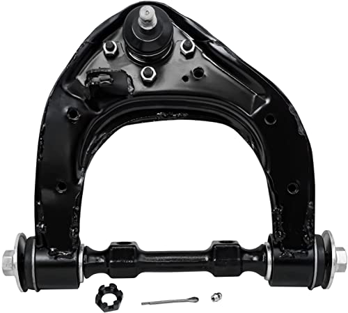 Image of Detroit Axle - 6pc Front End Control Arms Kit for 1994-2000 Mitsubishi Montero, 1997-2004 Montero Sport, 2 Upper Control Arms w /Ball Joints 2 Lower Ball Joints 2 Outer Tie Rods 1998 1999 Replacement