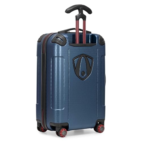Image of Traveler's Choice Maxporter II Polycarbonate Hardside Trunk with Spinner Wheels, Navy, 22-Inch Carry-on Luggage
