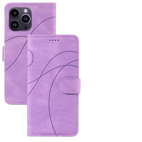 Jiajihua Funda Compatible con Huawei P Smart Z / Y9 Prime 2019 Cartera Ranura para Tarjetas Soporte abatible Correa de muñeca Cierre magnético Purple