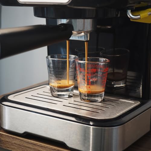 Bcnmviku BC02 Shot Glasses Measuring Cup Espresso Shot Glass Liquid Heavy Glass Wine Glass 2 Pack 26-Incremental Measurement 1Oz thumb #4