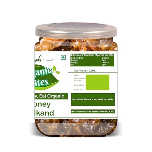 ORGANIC BITES Honey Gulkand 300 Gram Airtight Container image 4