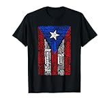 Puerto Rican Flag Shirt with Towns and Cities of Puerto Rico T-Shirt