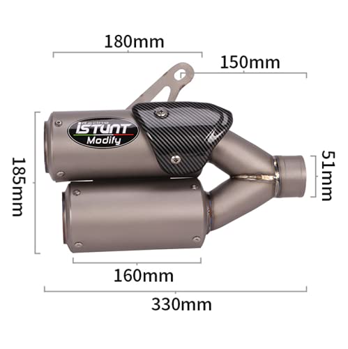 Amazon | バイクマフラー サイレンサー スリップオン 2本出し 50.8mm