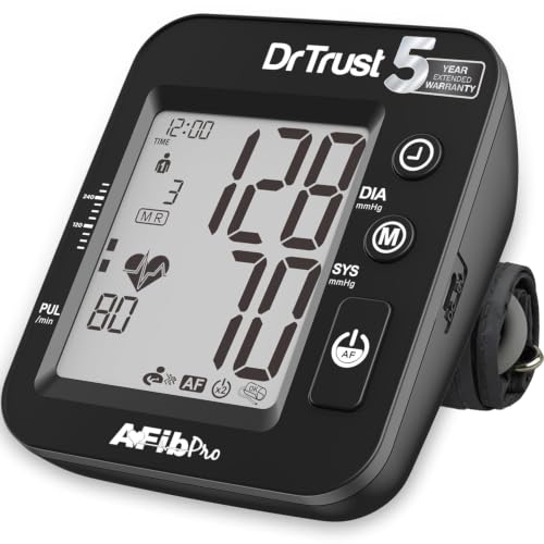 Image of Dr Trust USA 131 Digital Blood Pressure Monitor with AFib Detection | US FDA approved | Dual Power Option | Arm Circumference (22-42 cm) | 5 Years Warranty BP Check Machine For Hypertension & Managing Heart Health, BP Apparatus