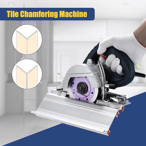 Tile Chamfering Machine 45 Degree Ceramic Tile Chamfering Device for Glass Bricks, Crystallite Stone, Ceramic and Glazed Tile, with Adjustable Saw Blade (0-5mm) - Image 2