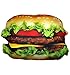Splat Planet Burger Cheeseburger poduszka poduszka duża olbrzymia realistyczna pluszowa wypchana zabawka zabawna dziecięca sypialnia pokój zabaw