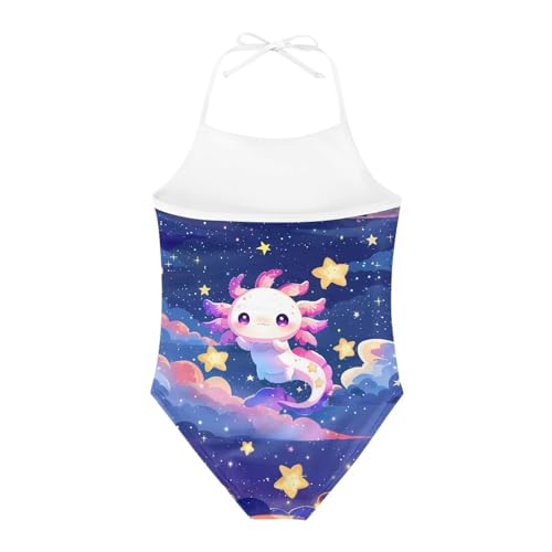 Image of Girls One Piece Swimsuit Summer Quick Dry Beach Sport Bathing Suit Halter Strap 1-10 Little Kids Toddler Swimwear