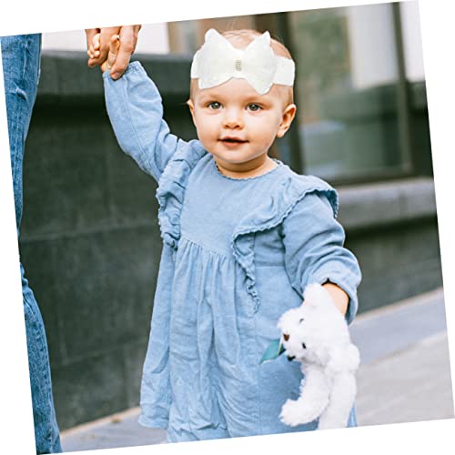 Wraps Band Turban Headwrap Props Headbands with Infant Rhinestone Floral Head Headdress Bow White Hairband Newborn Toddler Bows Photo Toddlers Hair Baby Kids Accessories Lace4