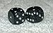 Mini Black With Silver Dots Speckled Dice Pair