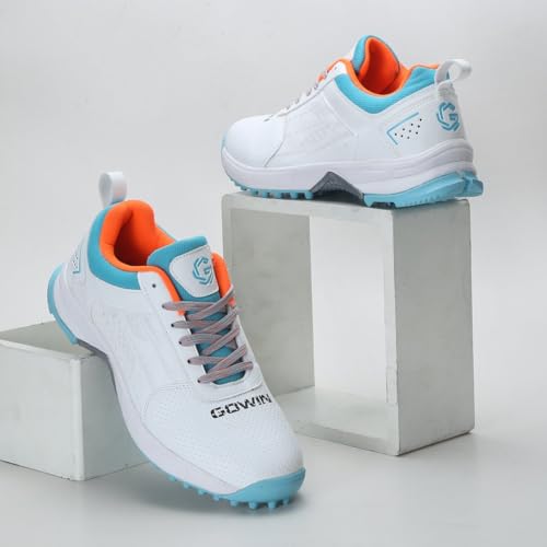 Image of GOWIN Turf Cricket Shoe for Men II Tournament, Training Cricket Sports Shoe for Men II Cricket Shoe for Mans