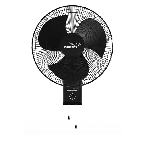 Image of V Guard Gatimaan Pro HSW N High Speed Wall Fan for Home | 2100 RPM | 3 Speed Controls | Powerful 100% Copper Motor | Corrossion-Resistant Metal Grill | (Black)