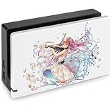 Switchドック アニメ-バイオリンを弾く少女switch用ドックカバー かわいい キャラクター ベースカバー 衝撃吸収 薄型 防塵 装着簡単 耐久性が良い 全面保護 スイッチベース