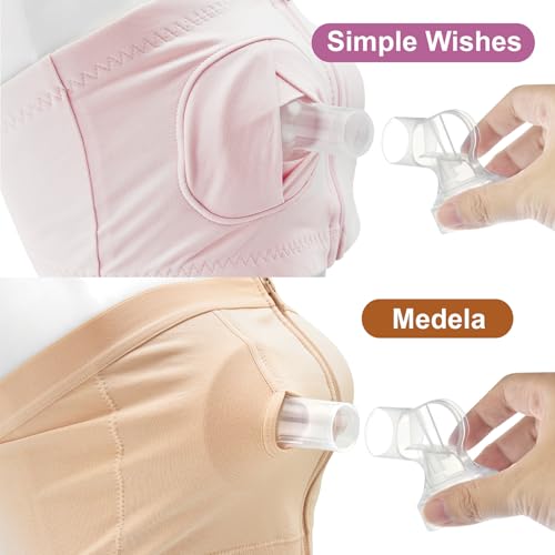Image of Maymom Brand 2X Two-Piece Small Breastshield with Valve, membranes and Maymom Connector,Compatible with Medela Breast Pumps Top Hole Version. (30 mm) Detachable Clear