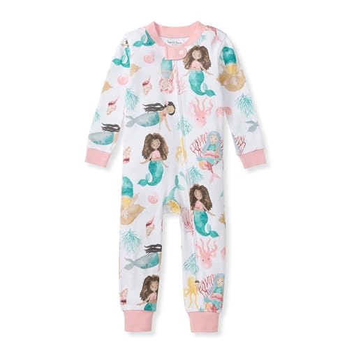 Burt's Bees Baby Baby-Mädchen Sleepers, 100% Bio-Baumwolle, Einteiliger Jumpsuit mit Reißverschluss, Fußlos, Eng Anliegender Schlafanzug Kleinkindschläfer, Magische Meerjungfrauen, 24 Monate