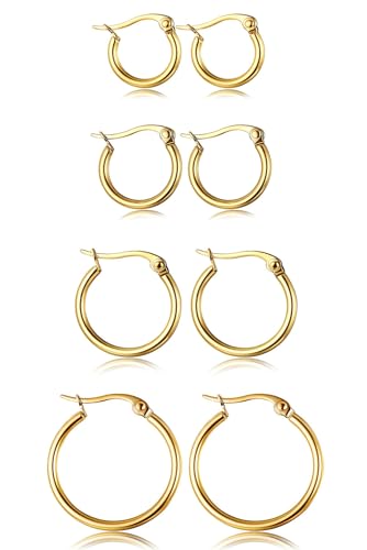 2. A Set of Gold Hoop Earrings