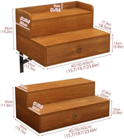 Solid Wood Wall Mounted Altar Table with Pull-Out Drawer for Incense and Meditation, Personal Shrine Stand, Prayer Altar Cabinet with Storage for Home Decor