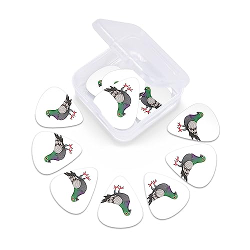 Lot de 12 médiators tendance et durables en forme de pigeon de dessin animé pour guitare électrique et basse - Les Beatles, Paul McCartney, John Lennon, RIngo Starr, George Harrison Lot de 12 médiators tendance et durables en forme de pigeon de dessin animé pour guitare électrique et basse – Image 7