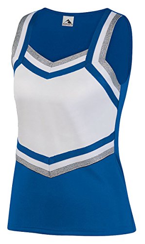 Augusta Sportswear Girls' Medium 9141, Royal/White/Metallic Silver