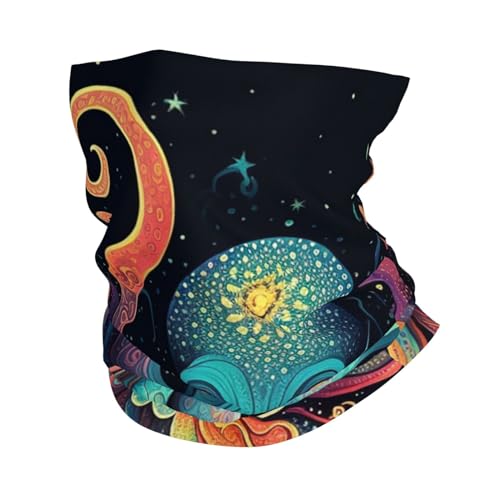 Kraken monster octopus psicodélico abstracto Cuello gaiter cubrebocas cara pañuelo balaclava bandana para mujeres hombres gaiter mascarilla para motocicleta ciclismo montañismo esquí fiesta miniatura 1