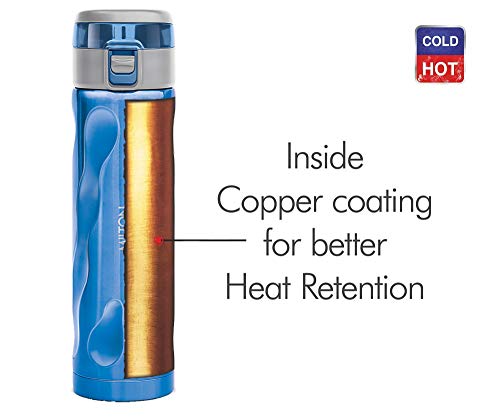 Image of Milton Stylish-500 thermosteel hot and Cold Water Bottle, 500ml, Blue