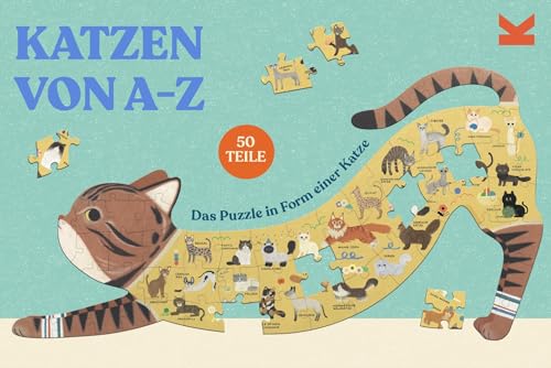 Laurence King Verlag Katzen von A bis Z. Das Puzzle in Form Einer Katze