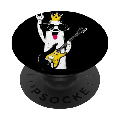 Cool Panda Guitare Player Retro Style Rock Music Design PopSockets PopGrip Adhésif