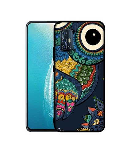 Image of Owl Illustration Design Premium 2D Printed Metal Back Case Cover for Vivo V17 4G / V19 Neo 4G