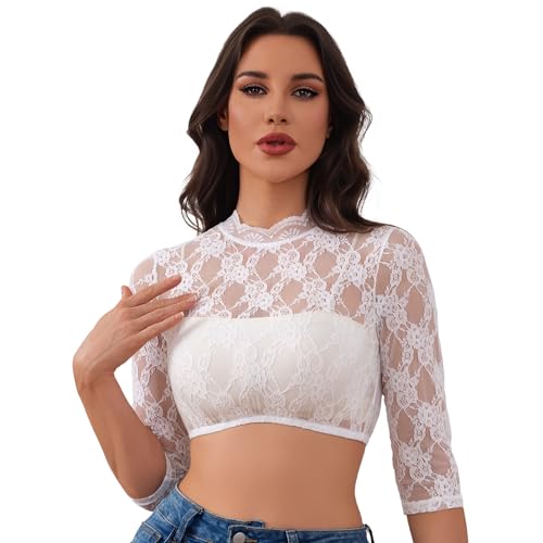 Adisno Dirndl Bluse Damen, Dirndlbluse, Dirndl Bluse, Dirndlbluse...