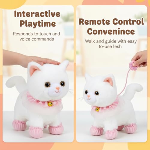 Jouet chat interactif à laisse télécommandée pour s'amuser sans contraintes