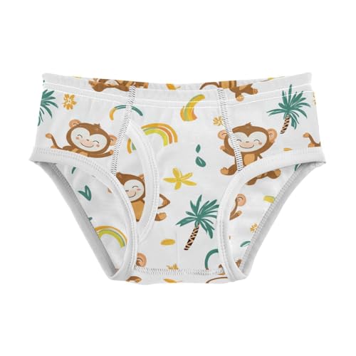 Wusikd Monkeys Boys' Underwear Cotton Cute Banana Boys Briefs Soft Toddler Underwear 2T