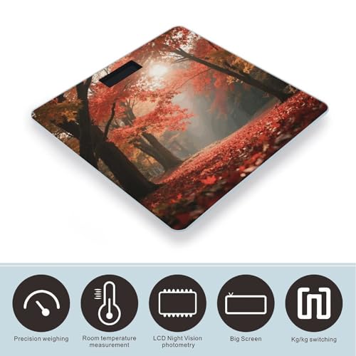 Báscula de baño digital con pantalla LED y vidrio templado miniatura 3