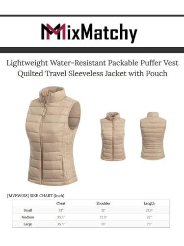 MixMatchy Evergreen Women's Lightweight Water-Resistant Packable Puffer Vest – Perfect for Travel and Everyday Adventures! - Image 7
