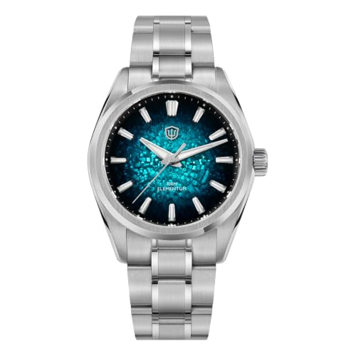 Image of watchdives WD0003C Elementum Original Design Men Watch VH31 Sweep Second Quartz Watch 36mm Sapphire Crystal Luxury Wristwatch 100m Waterproof Stainless Steel