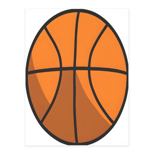 AUGUSTRUSH Basketball Kristall-Aufkleber Klebefolie, 26,5 x 20 cm