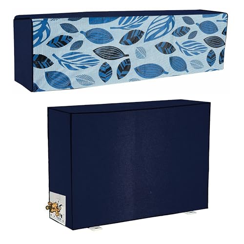 Yellow Weaves 100% Waterproof and Dust proof Split AC Cover for 1.5 Ton (Blue)
