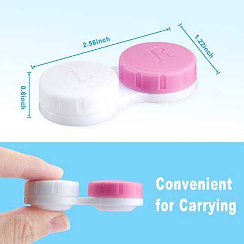 image for QVVQ 12PCS Contact Lens Case, Colorful Contact Lens Box Left/Right Eye