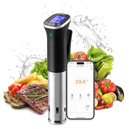 INKBIRD WiFi Sous Vide Machine ISV-300W Immersion Circulator IPX7 Waterproof Precision Culinary Cooker Remote Control with App Precise 0.1C Temperature Control Perfect for Sous Vide Cooking at Home