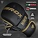 RDX MMA Gloves Sparring Grappling, Hybrid Open Palm Martial Arts Mitts Men Women, Maya Hide Leather Wrist Support, Cage Fighting Combat Sports Boxing Glove Training, Muay Thai, Punching Bag Kickboxing