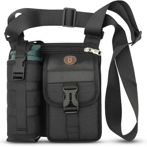 Image of Pekos Shoulder Bags with Water Bottle Holder | Crossbody Water Bottle Holder Pouch Bags, Sling Bag Crossbody Backpack | Hiking Daypack Shoulder Chest Bag for Hiking Walking Travel (1 Psc Multicolor)