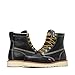 Thorogood American Heritage 6” Moc Toe Work Boots for Men - Soft Toe, Premium Full-Grain Leather with Slip-Resistant Wedge Outsole and Comfort Insole; EH Rated, Black - 8 D