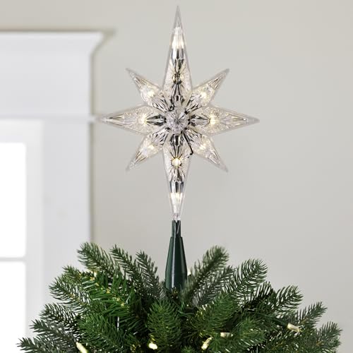 Lighted Faceted Star of Bethlehem Christmas Tree Topper- 13.5