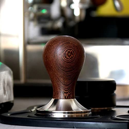 Máquina de café 51mm Espresso Coffee Coffee Tamper Base plana de acero inoxidable Frijol de polvo Pulse Martillo con… - Imagen 5