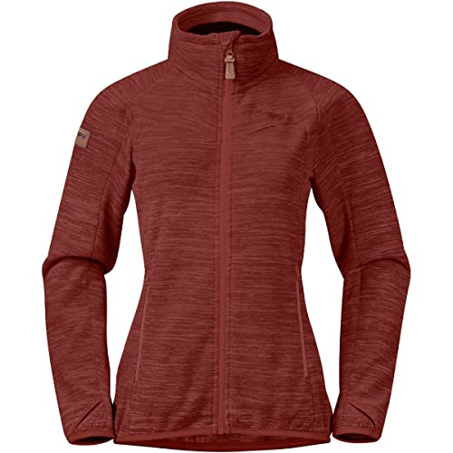 Bergans Hareid Fleece W Jacket NoHood, XL, Chianti red