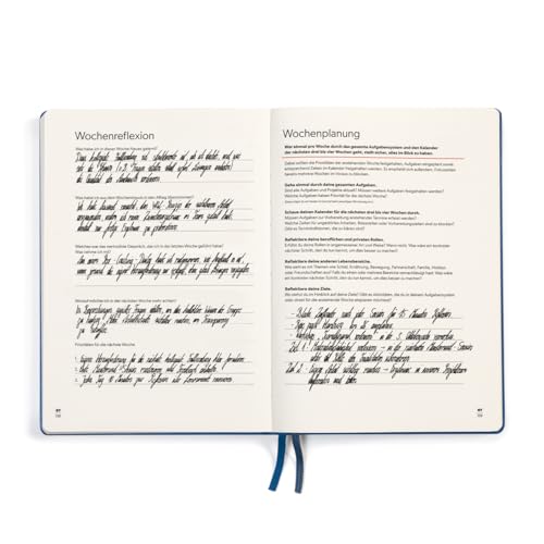 LEUCHTTURM1917 400013 New Work Journal Composition (B5), 12-Wochen-Planer für Reflexion & Planung mit wöchentlichen Impulsen, Sunflower, Deutsch,