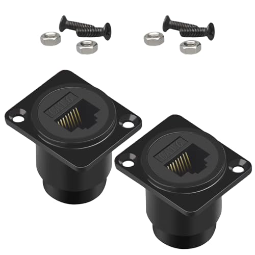 Poyiccot conector RJ45 para panel, pack 2 unidades miniatura 1