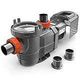 VARMINPOOL 11539GPH Variable Speed Pool Pump with 3.0HP DC Motor for Above and In Ground Pool, Programmable Timer Pool Pump Inground with Removable Rain Cover, 220V, Large Filter Basket
