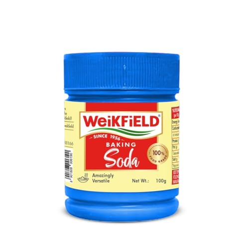 Image of Weikfield Baking Soda | Food Grade Sodium Bicarbonate | Ideal for Baking, Cooking & Cleaning | In Reusable Poly Jar | 100g